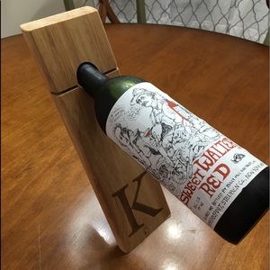 Monogram Gravity Wood Wine Bottle Holder